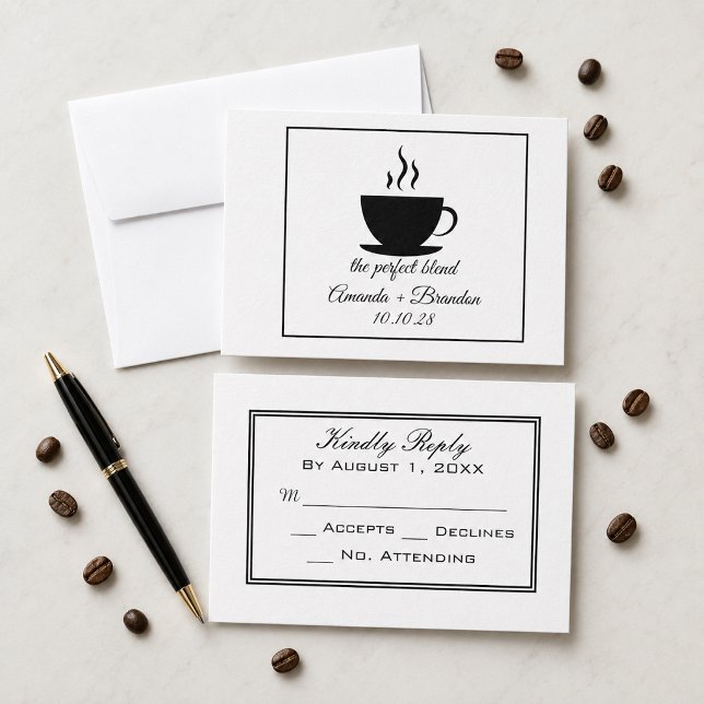 Carte de réponse de mariage The Perfect Blend (Créateur téléchargé)