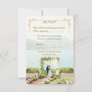 Carte de réponse de mariage Whispering Botanica –