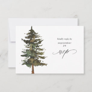 Carte de réponse de repas d'arbre de forêt