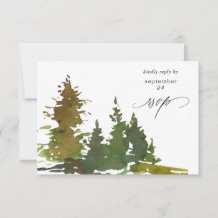Carte de réponse de repas de forêt d'arbres abstra