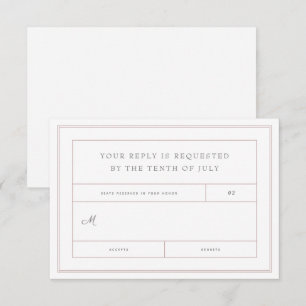 Carte de réponse de RSVP de mariage minimaliste K1