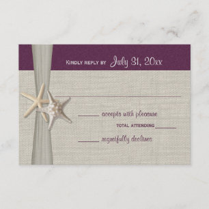 Carte de réponse d'enregistrement de plage Amore