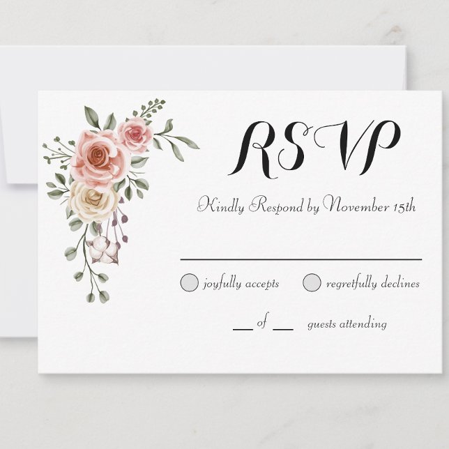 Carte de réponse Deux Coeurs Un Amour Rustique Arb (Créateur téléchargé)