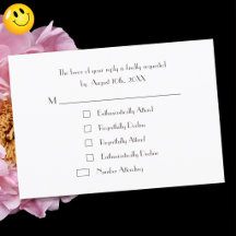 Carte de réponse drôle personnalisée pour invitati