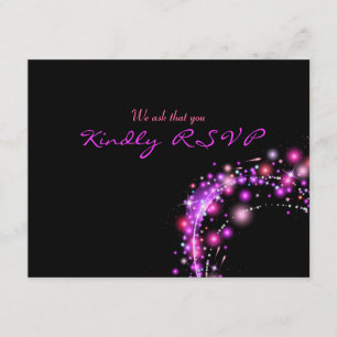 Carte de réponse du Bat mitzvah aux étoiles à rayu