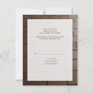 Carte de réponse du bat mitzvah Bimah Movie RSVP