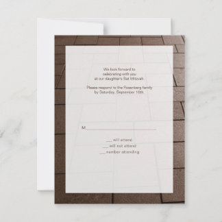 Carte de réponse du bat mitzvah Bimah Movie RSVP