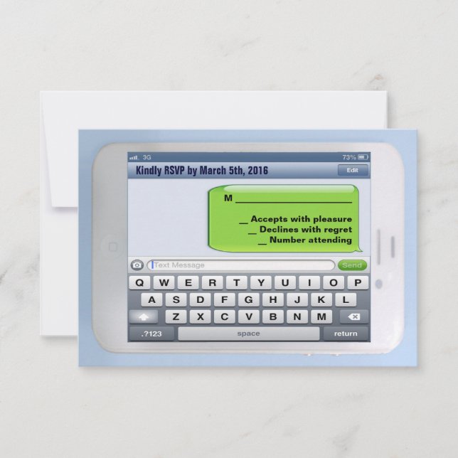 Carte de réponse du Bat mitzvah de la barre TEXTER (Devant)