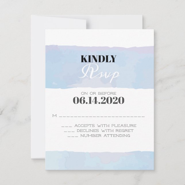 Carte de réponse du Bat mitzvah de la barre WATERC (Devant)