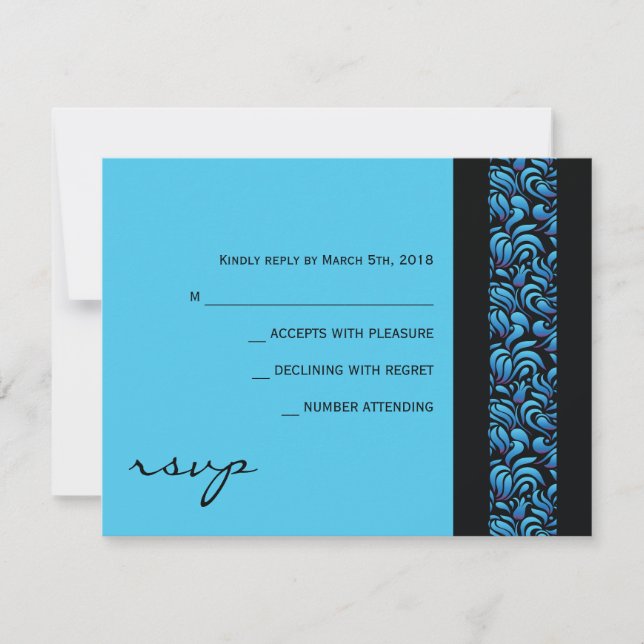Carte de réponse du Bat mitzvah de la collection M (Devant)