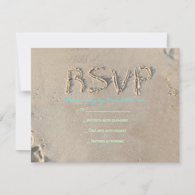 Carte de réponse du Bat mitzvah de plage SANDY (Devant)