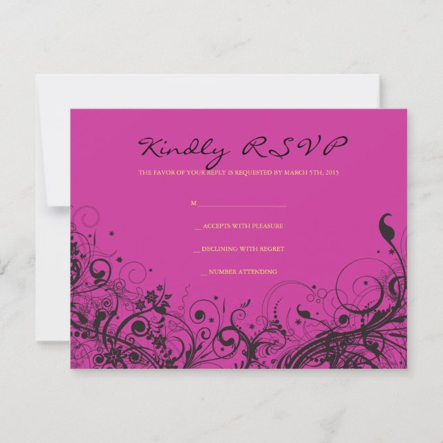 Carte de réponse du Bat mitzvah SPIRAL & STARS (Devant)