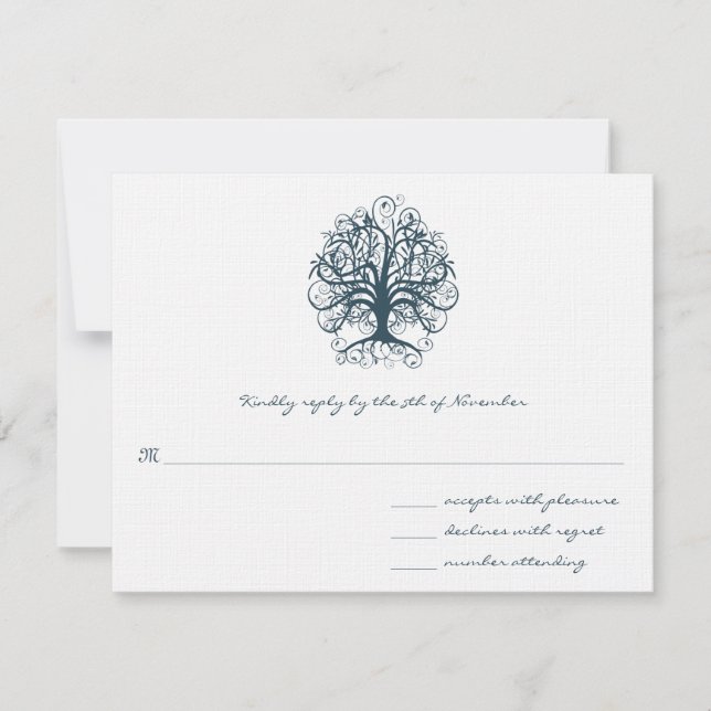 Carte de réponse du Mariage de l'arborescence turq (Devant)