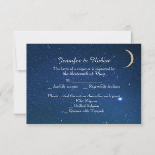 Carte de réponse du Mariage de nuit étoilé