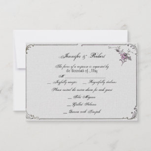 Carte de réponse du Mariage de tramage français dé