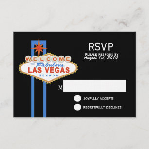 Carte de réponse du Mariage des signes Las Vegas