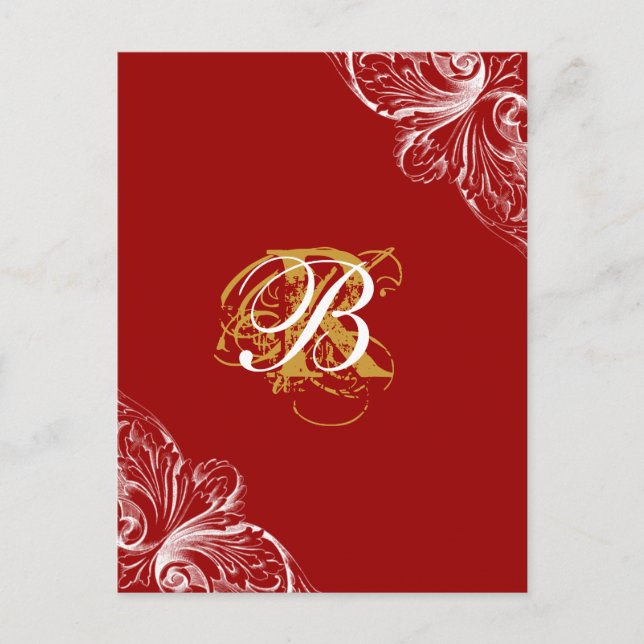 Carte de réponse du mariage Enregistrer la date Ca (Devant)