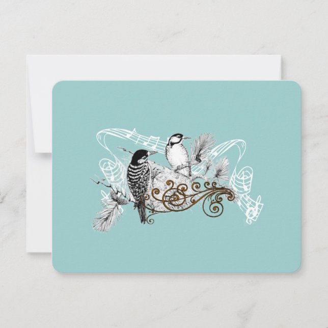 Carte de réponse du Mariage Inséparable vintage Du (Devant)