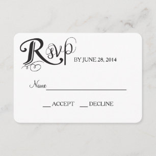 Carte de réponse du Mariage Love Story