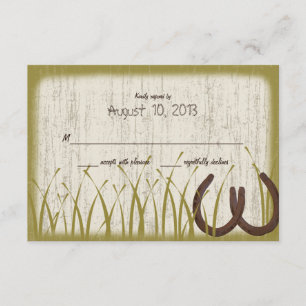 Carte de réponse du Mariage rustique Country Meado