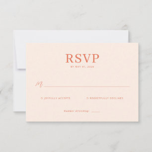 Carte de réponse Elegant Peach