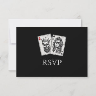 Carte de réponse élégante pour mariage d'Halloween