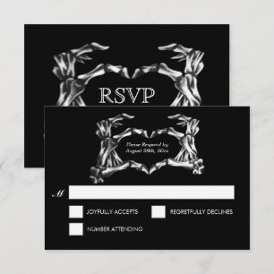 Carte de réponse élégante pour mariage d'Halloween