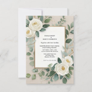 Carte de réponse élégante rustique boho RSVP