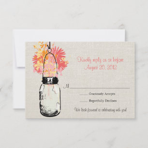 Carte de réponse en papier kraft rustique avec pot