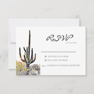 Carte de réponse espagnole Saguaro Cactus