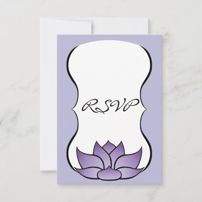 Carte de réponse Exquisite Lotus in Purple (Devant)