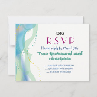 Carte de réponse Faire-part de mariage d'amour de