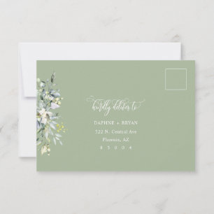 Carte de réponse Feuille verte Dusty 3 choix de re