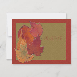 Carte de réponse Feuilles d'automne