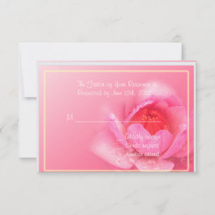 carte de réponse fleur de nénuphar rose