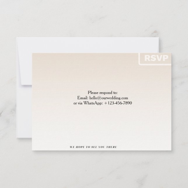Carte de réponse florale RSVP | Carte de réponse p (Dos)