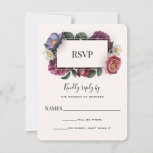 Carte de réponse Flore foncée