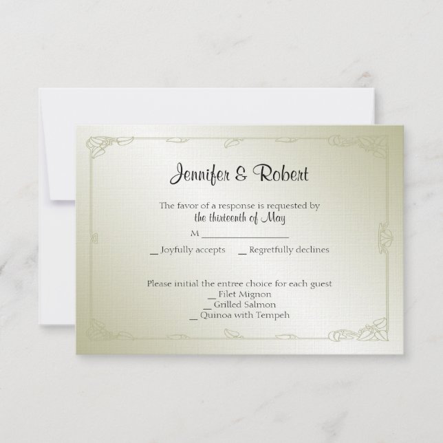 Carte de réponse Gold Pearl 30e anniversaire (Devant)