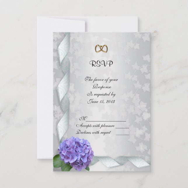 Carte de réponse Hydrangea (Devant)