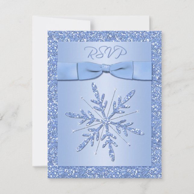Carte de réponse Ice Blue RSVP (à ne pas utiliser  (Devant)