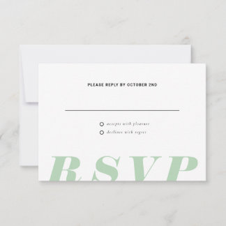 Carte de réponse insérée pour une simple date