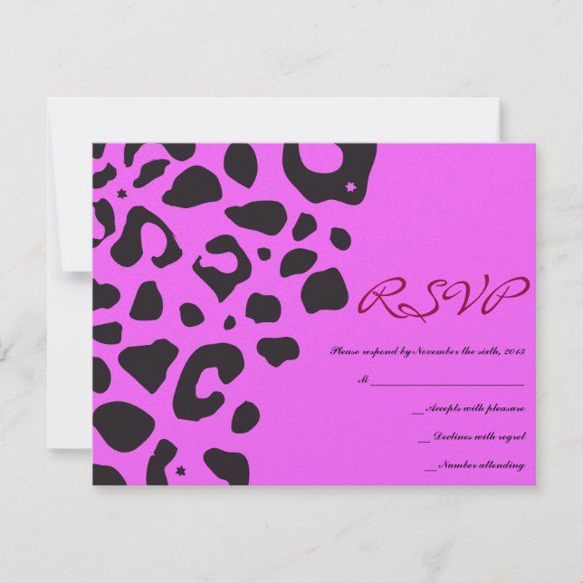 Carte de réponse JUNGLE FEVER Bat Bar Mitzvah (Devant)