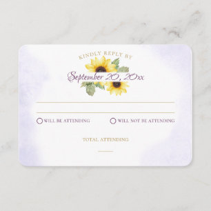 Carte de réponse Lavande de la Montagne Tournesol