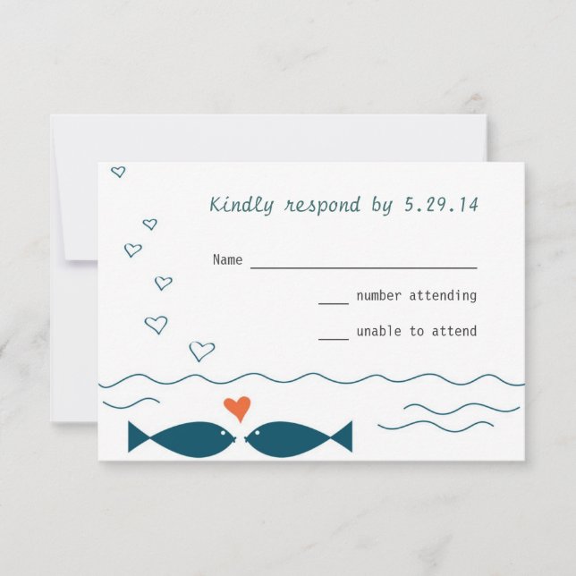 Carte de réponse Love Fish (Devant)