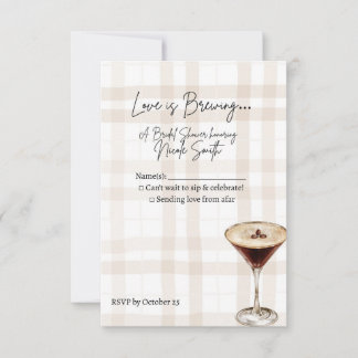 Carte de réponse Love is Brewing