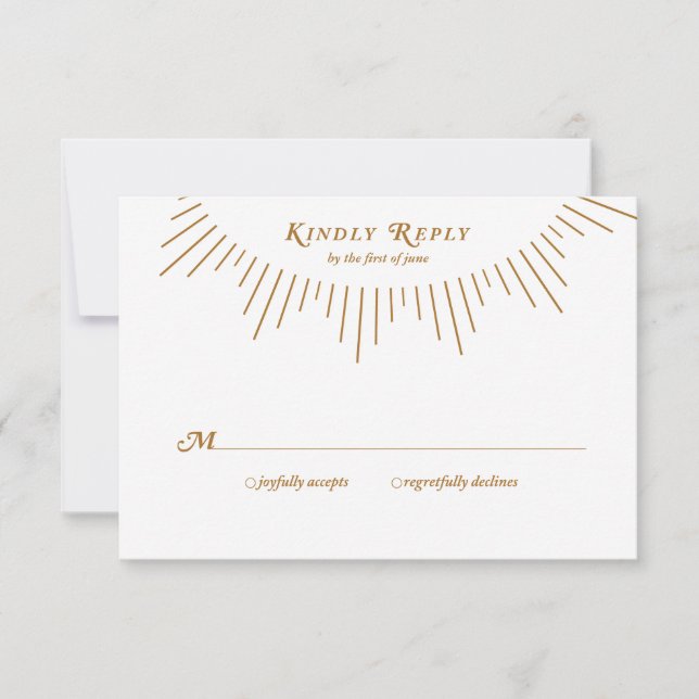 Carte de réponse Mariage Art Déco 1920 (Devant)