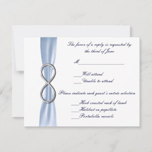 Carte de réponse Mariage Blue Infinity