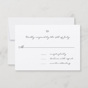 Carte de réponse Mariage Cream