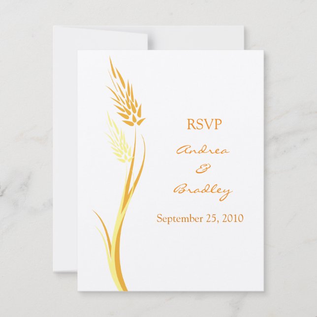 Carte de réponse Mariage d'automne personnalisable (Devant)