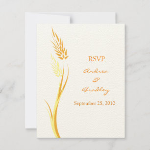 Carte de réponse Mariage d'automne personnalisable